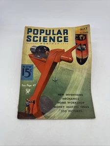 May 1934 Popular Science Magazine Vol 124 No 5 Oil Wells Vintage 1930s Camel Ad - Picture 1 of 9