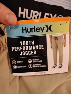 Hurley Youth Performance Jogger Elastic Cudd And Branded Elastic Band Size 18/20 - Picture 1 of 4