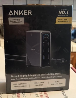Anker Prime Docking Station 14-Port 160W USB-C 10Gbps Transfer Smart Interface - Image 1 of 2