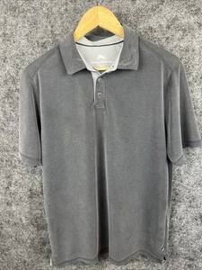Tommy Bahama Polo Mens Medium Gray Tencel Polyester Blend - Picture 1 of 7