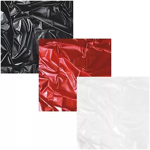 Wet Games LACK LATEX PVC Laken Bettlaken Spielwiese Schwarz / Rot / Weiß - Bild 1 von 4