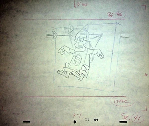 Three Mixed Up Mooses 1964 diseño de personaje lápiz a mano Hanna-Barbera RARO - Imagen 1 de 2