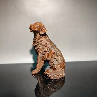Estatua de perro Foo tallada en madera encantadora decoración del hogar adornos Chesapeake Bay Retriever Foto 1 de 4