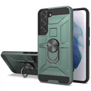 Dynamic Dual Layer Hybrid Case with Ring Holder for Samsung Galaxy S22 5G - Army - Picture 1 of 2