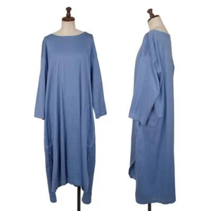 ISSEY MIYAKE Cotton Side Slit Dress Size M(K-144982) - Picture 1 of 12