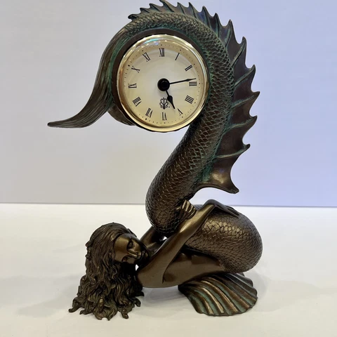 Vintage Resin Mermaid Clock Cover