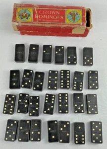 Vintage 60er Jahre Dominos Crown The Embossing Company selten mit Box - Bild 1 von 11