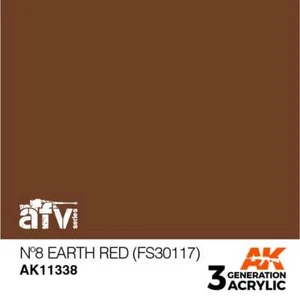 AK INTERACTIVE 11338 - Pintura Acrílica Nº8 Rojo Tierra FS30117 17ml - Imagen 1 de 3