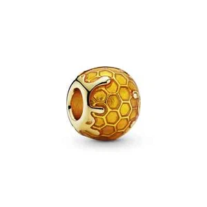 Nuevo 100% Genuino Auténtico Pandora Brillo Dorado Panal Dije 767120EN158 - Imagen 1 de 12