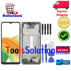 DISPLAY OLED PER SAMSUNG A33 5G SM-A336B LCD CON FRAME BLACK PARI AD ORIGINALE - Imagen 1 de 1