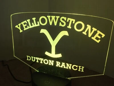 Yellowstone Ranch Led Neon Light Sign Garage Game Room Color Changing W/remote