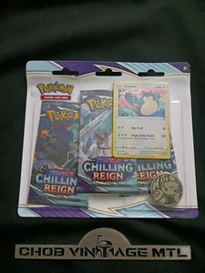 Pokémon Chilling Reign 3 Pack Triple Blister Snorlax Promo Card Factory Sealed - Foto 1 di 2