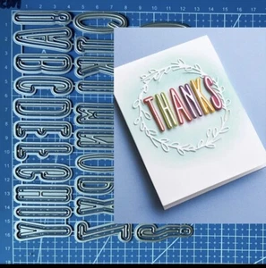 Alphabet, Tall And Skinny letters metal craft die. Cards, Scrapbooking UK seller - Picture 1 of 3