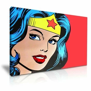 Wonder Woman Pop Art Leinwand Modern Home Wand Deko Bestes Geschenk für Home Office - Bild 1 von 13