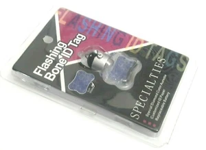 1 EACH NEW SPECIALTIES FLASHING BONE PET ID SAFETY TAG DOG LIGHT - Picture 1 of 2