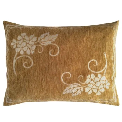 Upholstery/Chenille Begonia Mustard 22"x30" Farm-house Pillow Case/Cushion Cover - Image 1 of 4