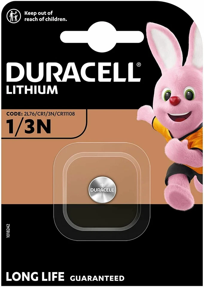 Batería de botón de litio Duracell DL1/3N (CR1/3N, CR1-3N, DL1-3N, CR11108)