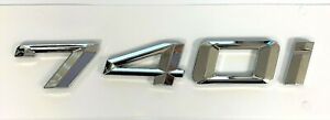 CHROME 740i FIT BMW 740 REAR TRUNK NAMEPLATE EMBLEM BADGE NUMBERS DECAL NAME