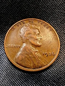 🌟 1936 P Lincoln Wheat Cent CIR💥Penny 💥 Broken R ⭐ REV Laminierung⭐ Fehler - Bild 1 von 3
