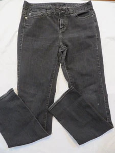 Calvin Klein Jeans Black Skinny Size 10 Inseam 30 Faded Distressed Mid Rise - Picture 1 of 8