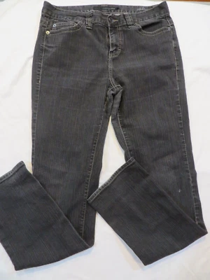 Calvin Klein Jeans Black Skinny Size 10 Inseam 30 Faded Distressed Mid Rise - Image 1 of 4