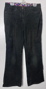 BODEN Black Charcoal Corduroy Straight Leg Jeans Size UK 12 - Picture 1 of 8