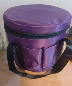 Singing Bowl Purple Padded Carry Case 8" W ×6" D - Picture 1 of 4