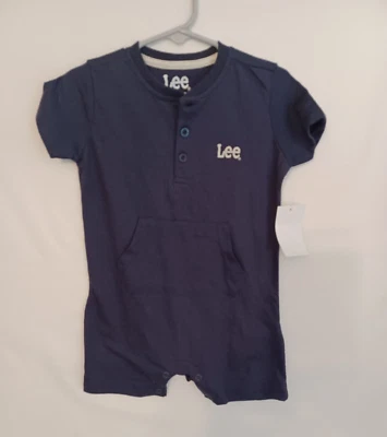 Pantalón corto LEE Toddler Boys 24M, azul marino de una pieza, Henley Front costaba $22 Foto 1 de 3