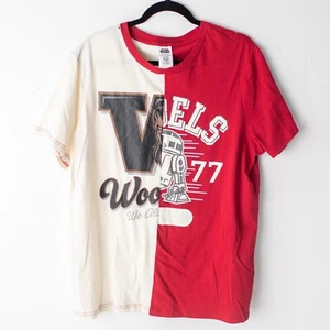 Star Wars T-Shirt Adult Large Red & White Short Sleeve - Picture 1 of 8