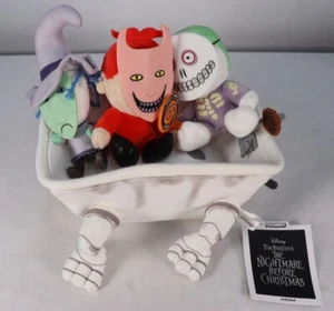 KidRobot Disney Nightmare Before Christmas Lock Shock & Barrel Bathtub 9" Plush - Picture 1 of 5