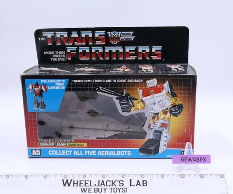 Silverbolt WITH NICE BOX & FIGURE 100% Complete 1986 Vintage G1 Transformers Cover