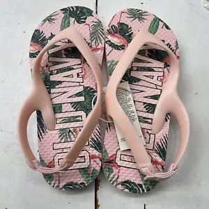 Old Navy Pink Beach Flip Flops Sandals With Ankle Strap Toddler Size 11 NEW - Picture 1 of 4