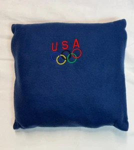 USA Olympic Pillow/Blanket Combo For Travel Picnic 62"x42" - Picture 1 of 3