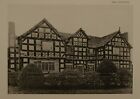 1904 Antique Imprimé Cheshire Avant Vue De Marton Hall