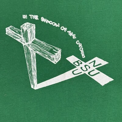 Винтажная футболка 70-х годов Gulf Coast Sportswear Jesus M зеленая футболка одинарный шов - Изображение 1 из 4