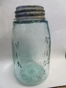 SCHNEEFLOCKE Zwerg Obstglas Deckel auf einem normalen Mason's 30. November 1858 Zwergglas - Bild 1 von 11