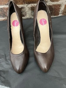 DIESEL BROWN LEATHER COURT SHOES SIZE 6 - Picture 1 of 10