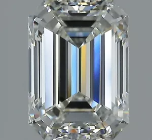 NATURAL DIAMOND GIA 1.34 Ct H VS1 Emerald Cut Diamond Engagement Ring 14K - Picture 1 of 6