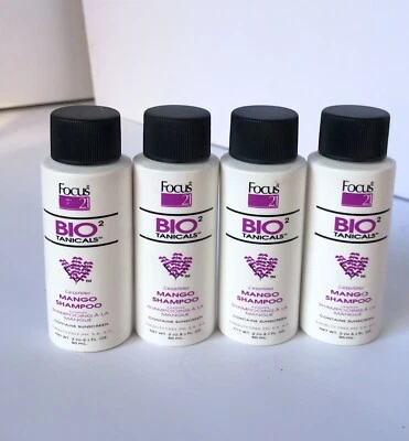 4 botellas de champú de mango de lujo Focus 21 Bio Tanicals de 2 onzas Foto 1 de 3