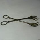 Vintage Silverplated Bird Claw Ice Tongs - Home Bar Drinks Trolley