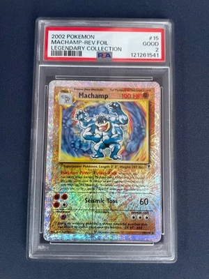 JCC Pokémon Machamp Legendary Collection Tarjeta Holo Inversa 15/110 PSA 2 Foto 1 de 2