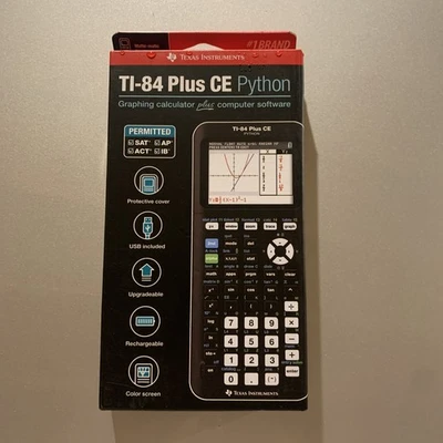 TI-84 Plus CE Python Graphing Calculator Matte Black Color - SEALED - Image 1 of 2