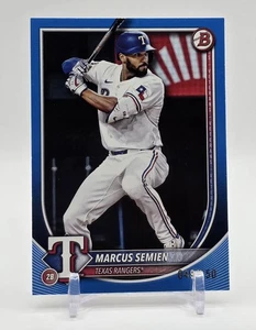 2025 Bowman MARCUS SEMIEN Blue /150 RANGERS #24 - Imagen 1 de 2