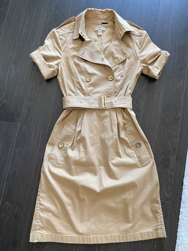 Abito trench classico Burberry Brit US2 bottoni oro