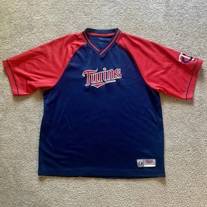 Minnesota Twins MLB V-Neck Baseball Jersey Size L Sz Large - Picture 1 of 3