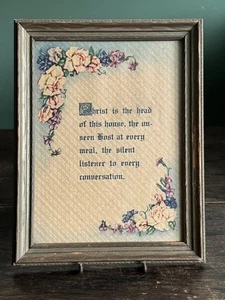 1952 Vintage Framed House Blessing Christian Prayer - Picture 1 of 6