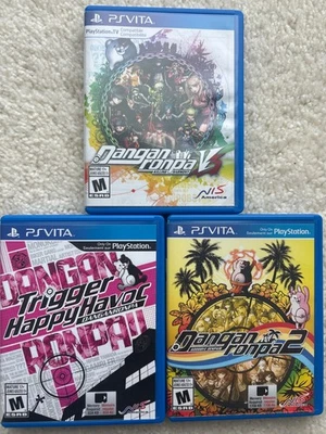 Danganronpa 1+2+V3 PlayStation PS Vita Games Lot-tested- - Image 1 of 4