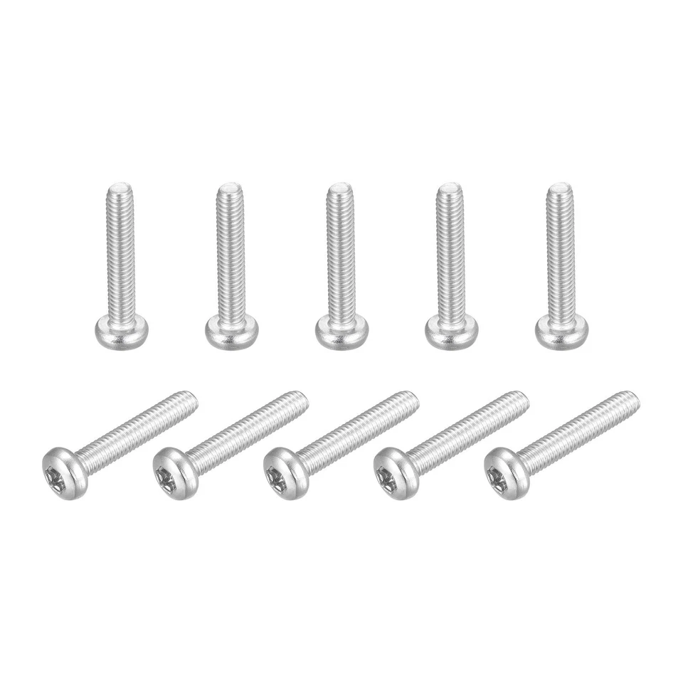 M4x20mm Torx Sécurité Vis 10pcs Inox Acier Cylindrique Tête Attaches Boulons - Photo 1/4