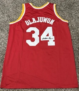 Custom Hakeem Olajuwon Houston Rockets Jersey Sz Large Stitched #34 - Picture 1 of 2