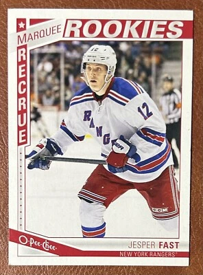 2013-14 13/14 O-Pee-Chee Marquee Rookie #638 Jesper Fast New York Rangers - Image 1 of 2